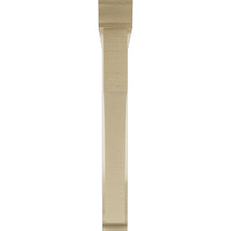 Ekena Millwork - BKTUR0352X28X28WTL01RCPR - Timberthane Faux Wood Westlake Style Bracket w/ Offset Brace, Traditional Ends, 3 1/2"W x 28"D x 28"H, Primed Tan