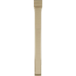 Ekena Millwork - BKTUR0352X28X36WTL01RCPR - Timberthane Faux Wood Westlake Style Bracket w/ Offset Brace, Traditional Ends, 3 1/2"W x 28"D x 36"H, Primed Tan