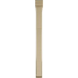 Ekena Millwork - BKTUR0352X28X40WTL01RCPR - Timberthane Faux Wood Westlake Style Bracket w/ Offset Brace, Traditional Ends, 3 1/2"W x 28"D x 40"H, Primed Tan