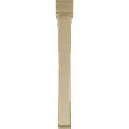 Ekena Millwork - BKTUR0352X30X30WTL01RCPR - Timberthane Faux Wood Westlake Style Bracket w/ Offset Brace, Traditional Ends, 3 1/2"W x 30"D x 30"H, Primed Tan