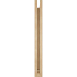 Ekena Millwork - BKTUR0352X30X34WTL01RCPR - Timberthane Faux Wood Westlake Style Bracket w/ Offset Brace, Traditional Ends, 3 1/2"W x 30"D x 34"H, Primed Tan