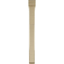 Ekena Millwork - BKTUR0352X30X36WTL01RCPR - Timberthane Faux Wood Westlake Style Bracket w/ Offset Brace, Traditional Ends, 3 1/2"W x 30"D x 36"H, Primed Tan