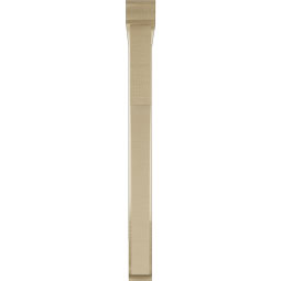 Ekena Millwork - BKTUR0352X30X38WTL01RCPR - Timberthane Faux Wood Westlake Style Bracket w/ Offset Brace, Traditional Ends, 3 1/2"W x 30"D x 38"H, Primed Tan