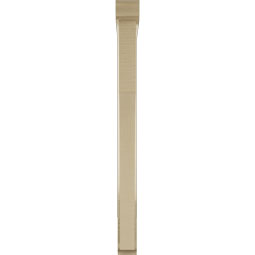 Ekena Millwork - BKTUR0352X30X42WTL01RCPR - Timberthane Faux Wood Westlake Style Bracket w/ Offset Brace, Traditional Ends, 3 1/2"W x 30"D x 42"H, Primed Tan