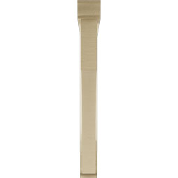 Ekena Millwork - BKTUR0352X32X32WTL01RCPR - Timberthane Faux Wood Westlake Style Bracket w/ Offset Brace, Traditional Ends, 3 1/2"W x 32"D x 32"H, Primed Tan