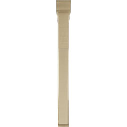 Ekena Millwork - BKTUR0352X32X36WTL01RCPR - Timberthane Faux Wood Westlake Style Bracket w/ Offset Brace, Traditional Ends, 3 1/2"W x 32"D x 36"H, Primed Tan