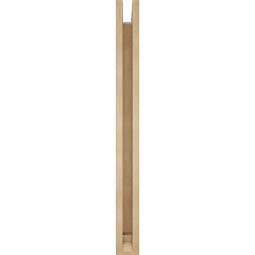 Ekena Millwork - BKTUR0352X32X38WTL01RCPR - Timberthane Faux Wood Westlake Style Bracket w/ Offset Brace, Traditional Ends, 3 1/2"W x 32"D x 38"H, Primed Tan