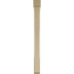 Ekena Millwork - BKTUR0352X32X40WTL01RCPR - Timberthane Faux Wood Westlake Style Bracket w/ Offset Brace, Traditional Ends, 3 1/2"W x 32"D x 40"H, Primed Tan