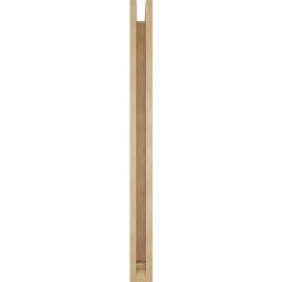 Ekena Millwork - BKTUR0352X32X44WTL01RCPR - Timberthane Faux Wood Westlake Style Bracket w/ Offset Brace, Traditional Ends, 3 1/2"W x 32"D x 44"H, Primed Tan