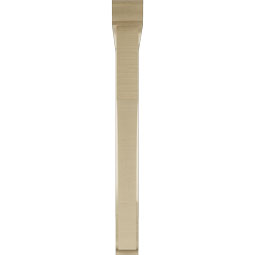 Ekena Millwork - BKTUR0352X34X34WTL01RCPR - Timberthane Faux Wood Westlake Style Bracket w/ Offset Brace, Traditional Ends, 3 1/2"W x 34"D x 34"H, Primed Tan