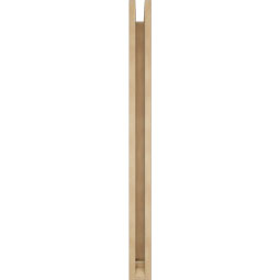 Ekena Millwork - BKTUR0352X36X44WTL01RCPR - Timberthane Faux Wood Westlake Style Bracket w/ Offset Brace, Traditional Ends, 3 1/2"W x 36"D x 44"H, Primed Tan