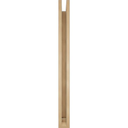 Ekena Millwork - BKTUR0352X40X40WTL01RCPR - Timberthane Faux Wood Westlake Style Bracket w/ Offset Brace, Traditional Ends, 3 1/2"W x 40"D x 40"H, Primed Tan