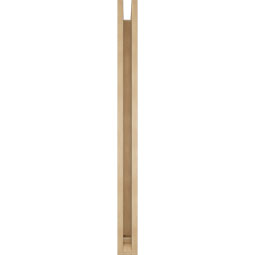 Ekena Millwork - BKTUR0352X40X44WTL01RCPR - Timberthane Faux Wood Westlake Style Bracket w/ Offset Brace, Traditional Ends, 3 1/2"W x 40"D x 44"H, Primed Tan