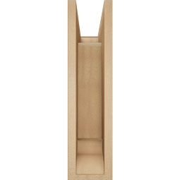 Ekena Millwork - BKTUR0554X14X22WTL01RCPR - Timberthane Faux Wood Westlake Style Bracket w/ Offset Brace, Traditional Ends, 5 1/2"W x 14"D x 22"H, Primed Tan