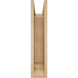Ekena Millwork - BKTUR0554X14X26WTL01RCPR - Timberthane Faux Wood Westlake Style Bracket w/ Offset Brace, Traditional Ends, 5 1/2"W x 14"D x 26"H, Primed Tan