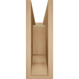 Ekena Millwork - BKTUR0554X16X16WTL01RCPR - Timberthane Faux Wood Westlake Style Bracket w/ Offset Brace, Traditional Ends, 5 1/2"W x 16"D x 16"H, Primed Tan