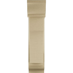 Ekena Millwork - BKTUR0554X16X24WTL01RCPR - Timberthane Faux Wood Westlake Style Bracket w/ Offset Brace, Traditional Ends, 5 1/2"W x 16"D x 24"H, Primed Tan
