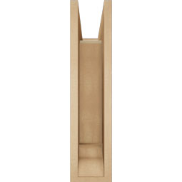 Ekena Millwork - BKTUR0554X16X24WTL01RCPR - Timberthane Faux Wood Westlake Style Bracket w/ Offset Brace, Traditional Ends, 5 1/2"W x 16"D x 24"H, Primed Tan