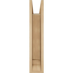 Ekena Millwork - BKTUR0554X16X28WTL01RCPR - Timberthane Faux Wood Westlake Style Bracket w/ Offset Brace, Traditional Ends, 5 1/2"W x 16"D x 28"H, Primed Tan