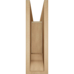 Ekena Millwork - BKTUR0554X18X18WTL01RCPR - Timberthane Faux Wood Westlake Style Bracket w/ Offset Brace, Traditional Ends, 5 1/2"W x 18"D x 18"H, Primed Tan