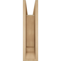 Ekena Millwork - BKTUR0554X18X22WTL01RCPR - Timberthane Faux Wood Westlake Style Bracket w/ Offset Brace, Traditional Ends, 5 1/2"W x 18"D x 22"H, Primed Tan