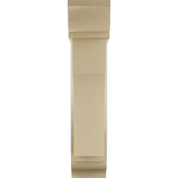 Ekena Millwork - BKTUR0554X18X26WTL01RCPR - Timberthane Faux Wood Westlake Style Bracket w/ Offset Brace, Traditional Ends, 5 1/2"W x 18"D x 26"H, Primed Tan