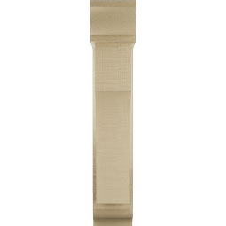 Ekena Millwork - BKTUR0554X18X30WTL01RCPR - Timberthane Faux Wood Westlake Style Bracket w/ Offset Brace, Traditional Ends, 5 1/2"W x 18"D x 30"H, Primed Tan