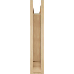 Ekena Millwork - BKTUR0554X18X30WTL01RCPR - Timberthane Faux Wood Westlake Style Bracket w/ Offset Brace, Traditional Ends, 5 1/2"W x 18"D x 30"H, Primed Tan