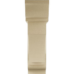 Ekena Millwork - BKTUR0554X20X20WTL01RCPR - Timberthane Faux Wood Westlake Style Bracket w/ Offset Brace, Traditional Ends, 5 1/2"W x 20"D x 20"H, Primed Tan