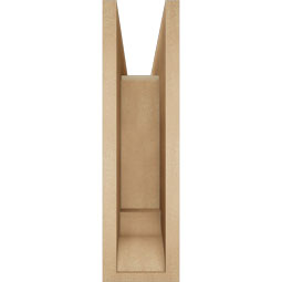 Ekena Millwork - BKTUR0554X20X20WTL01RCPR - Timberthane Faux Wood Westlake Style Bracket w/ Offset Brace, Traditional Ends, 5 1/2"W x 20"D x 20"H, Primed Tan