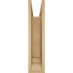 Ekena Millwork - BKTUR0554X20X24WTL01RCPR - Timberthane Faux Wood Westlake Style Bracket w/ Offset Brace, Traditional Ends, 5 1/2"W x 20"D x 24"H, Primed Tan