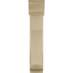 Ekena Millwork - BKTUR0554X20X28WTL01RCPR - Timberthane Faux Wood Westlake Style Bracket w/ Offset Brace, Traditional Ends, 5 1/2"W x 20"D x 28"H, Primed Tan