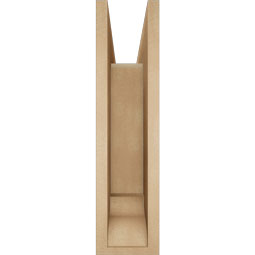 Ekena Millwork - BKTUR0554X22X22WTL01RCPR - Timberthane Faux Wood Westlake Style Bracket w/ Offset Brace, Traditional Ends, 5 1/2"W x 22"D x 22"H, Primed Tan