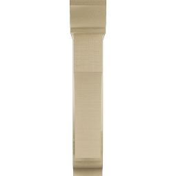 Ekena Millwork - BKTUR0554X22X30WTL01RCPR - Timberthane Faux Wood Westlake Style Bracket w/ Offset Brace, Traditional Ends, 5 1/2"W x 22"D x 30"H, Primed Tan