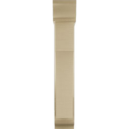 Ekena Millwork - BKTUR0554X22X34WTL01RCPR - Timberthane Faux Wood Westlake Style Bracket w/ Offset Brace, Traditional Ends, 5 1/2"W x 22"D x 34"H, Primed Tan