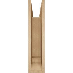 Ekena Millwork - BKTUR0554X24X24WTL01RCPR - Timberthane Faux Wood Westlake Style Bracket w/ Offset Brace, Traditional Ends, 5 1/2"W x 24"D x 24"H, Primed Tan