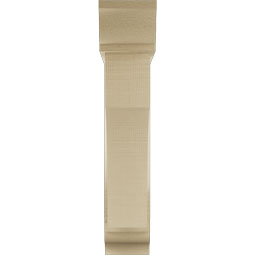 Ekena Millwork - BKTUR0554X24X28WTL01RCPR - Timberthane Faux Wood Westlake Style Bracket w/ Offset Brace, Traditional Ends, 5 1/2"W x 24"D x 28"H, Primed Tan