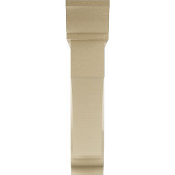 Ekena Millwork - BKTUR0554X26X26WTL01RCPR - Timberthane Faux Wood Westlake Style Bracket w/ Offset Brace, Traditional Ends, 5 1/2"W x 26"D x 26"H, Primed Tan