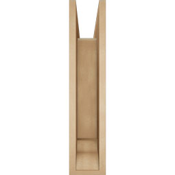 Ekena Millwork - BKTUR0554X26X26WTL01RCPR - Timberthane Faux Wood Westlake Style Bracket w/ Offset Brace, Traditional Ends, 5 1/2"W x 26"D x 26"H, Primed Tan