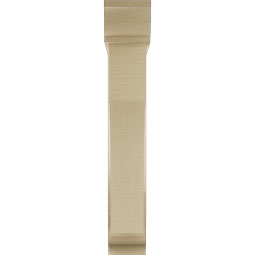 Ekena Millwork - BKTUR0554X26X34WTL01RCPR - Timberthane Faux Wood Westlake Style Bracket w/ Offset Brace, Traditional Ends, 5 1/2"W x 26"D x 34"H, Primed Tan