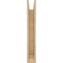 Ekena Millwork - BKTUR0554X26X38WTL01RCPR - Timberthane Faux Wood Westlake Style Bracket w/ Offset Brace, Traditional Ends, 5 1/2"W x 26"D x 38"H, Primed Tan
