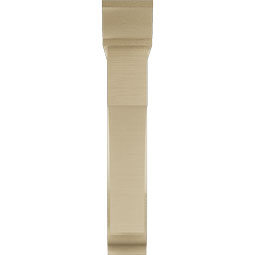 Ekena Millwork - BKTUR0554X28X32WTL01RCPR - Timberthane Faux Wood Westlake Style Bracket w/ Offset Brace, Traditional Ends, 5 1/2"W x 28"D x 32"H, Primed Tan