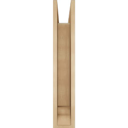 Ekena Millwork - BKTUR0554X28X32WTL01RCPR - Timberthane Faux Wood Westlake Style Bracket w/ Offset Brace, Traditional Ends, 5 1/2"W x 28"D x 32"H, Primed Tan