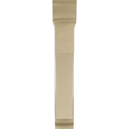 Ekena Millwork - BKTUR0554X30X34WTL01RCPR - Timberthane Faux Wood Westlake Style Bracket w/ Offset Brace, Traditional Ends, 5 1/2"W x 30"D x 34"H, Primed Tan