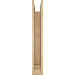 Ekena Millwork - BKTUR0554X30X38WTL01RCPR - Timberthane Faux Wood Westlake Style Bracket w/ Offset Brace, Traditional Ends, 5 1/2"W x 30"D x 38"H, Primed Tan