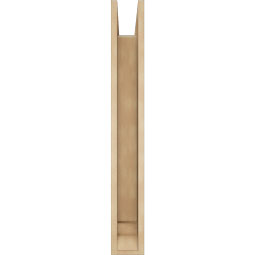 Ekena Millwork - BKTUR0554X30X42WTL01RCPR - Timberthane Faux Wood Westlake Style Bracket w/ Offset Brace, Traditional Ends, 5 1/2"W x 30"D x 42"H, Primed Tan