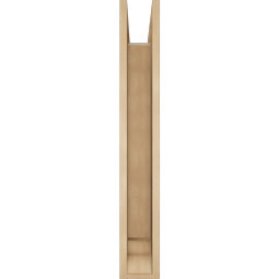 Ekena Millwork - BKTUR0554X32X38WTL01RCPR - Timberthane Faux Wood Westlake Style Bracket w/ Offset Brace, Traditional Ends, 5 1/2"W x 32"D x 38"H, Primed Tan