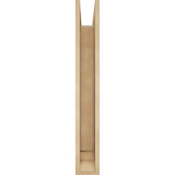 Ekena Millwork - BKTUR0554X32X40WTL01RCPR - Timberthane Faux Wood Westlake Style Bracket w/ Offset Brace, Traditional Ends, 5 1/2"W x 32"D x 40"H, Primed Tan