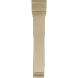 Ekena Millwork - BKTUR0554X34X34WTL01RCPR - Timberthane Faux Wood Westlake Style Bracket w/ Offset Brace, Traditional Ends, 5 1/2"W x 34"D x 34"H, Primed Tan