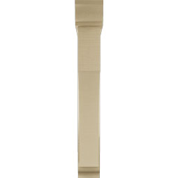 Ekena Millwork - BKTUR0554X34X40WTL01RCPR - Timberthane Faux Wood Westlake Style Bracket w/ Offset Brace, Traditional Ends, 5 1/2"W x 34"D x 40"H, Primed Tan